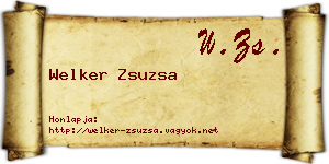 Welker Zsuzsa névjegykártya